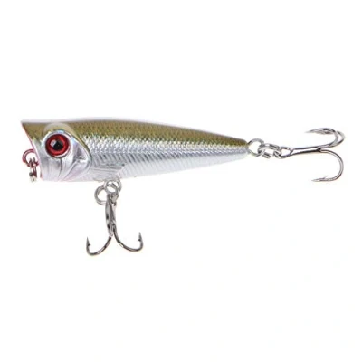Image of FOLODA 1PC Popper 50mm 4.5g Fishing Lures Crankbait Crank Lure Tackle Treble Hooks