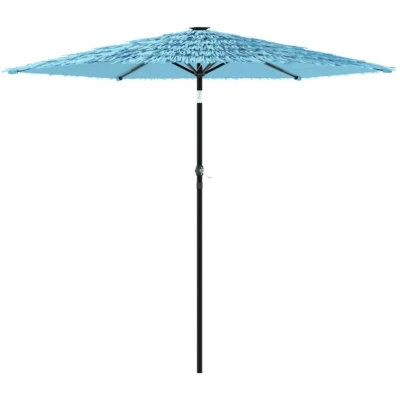 Image of vidaXL Garden Parasol with Steel Pole Blue 223x223x213 cm