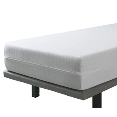Image of Velfont Mattress Encasement 135x190/200 cm Double Size Resistant And Breathable Zipped 30 Deep Fitted Skirt