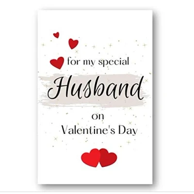 Image of Second Ave Husband Valentine Card For Him Cute Romantic Heart Design 1