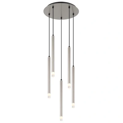Image of Ryan Cluster Pendant Ceiling Light Nickel Matt 5x G9
