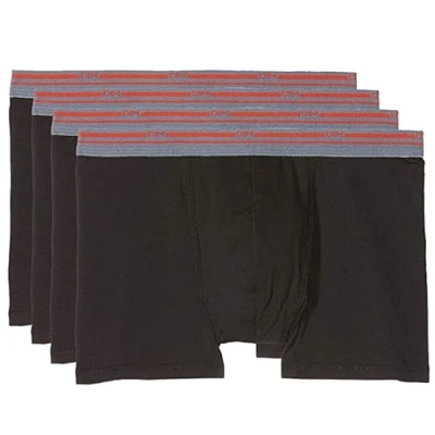 Image of DIM Men&#039;s Classic Colours Cotton Stretch Comfort &amp; Support x4 Boxer, Black, 3XL