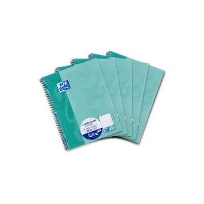 Image of Oxford School Notepad Ruler Point Checked a5 Teal