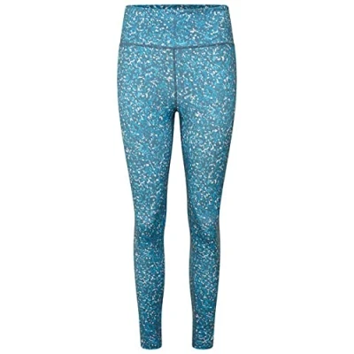 Image of Dare2b Women&#039;s Influential Tight Pants, Capri Blue Fracture Print, 18