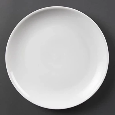 Image of Olympia White Ware Coupe Service Plates 280mm Porcelain Restaurant 6pc