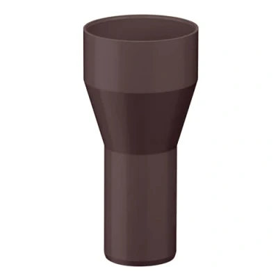 Image of INEFA downpipe Reducer 75/50mm, Dark Brown Plastic Accessories, Connecting Piece, Simple Push fit Installation, Made in Germany