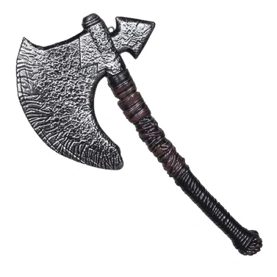 Image of Warrior Knight Battle Play Plastic Axe Prop for Halloween Cosplay Fancy Dress Costume Accessory Set Fake Pretend Weapons Toy Props
