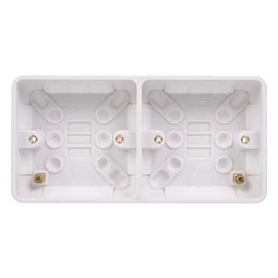 Image of Schneider Electric Lisse White Moulded Dual Surface Pattress Box, 25mm Deep, GGBL9D25, White, Pack of 5