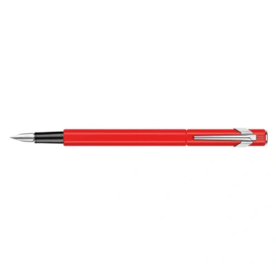 Image of Caran d&#039;Ache Metal Fountain Pen 849 Red Matt Nib EF