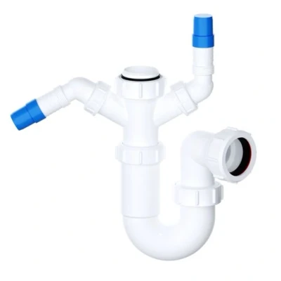 Image of Viva 1 1/2&quot; (40mm) Sink Trap with 135 Degree Twin Nozzles