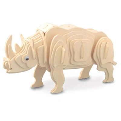 Image of Quay Rhinoceros Woodcraft Construction Kit FSC