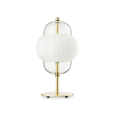 Image of DESIGN BY US Shahin table lamp, 3 bulb, dimmable, glass, height 43 cm