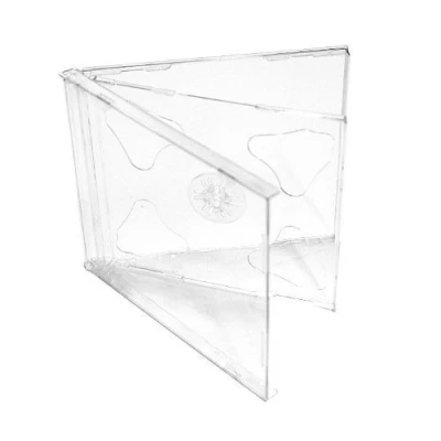 Image of Vision Media 100 X Double CD Jewel Case Clear 10.4mm Spine
