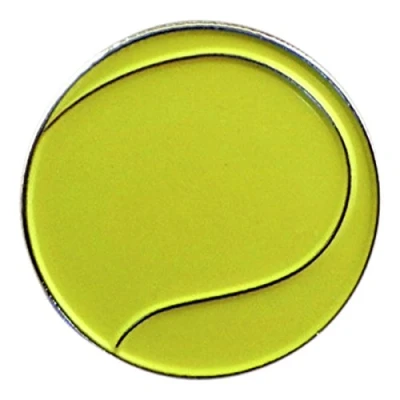 Image of Yellow Tennis Ball Sports Metal Enamelled Pin Badge Lapel XJKB13 15