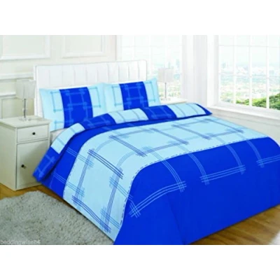 Image of Artistic Fashionista Luxury &amp; Modern CAMPUS Duvet/Quilt Cover Pillowcases Bedding Set Printed Range (King, Blue)