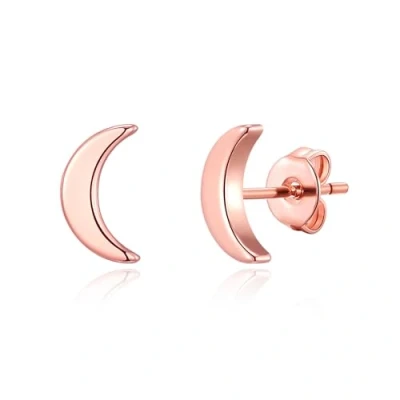 Image of Philip Jones Rose Gold Plated Moon Stud Earrings