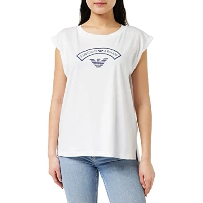 Image of Emporio Armani Women&#039;s Logomania Tank Top Fashion vest, White, L UK