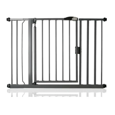 Image of Safetots Pressure Fit Self Closing Stair Gate, 103.8cm 110.8cm, Slate Grey, Auto Baby Safety Barrier for Toddler, Easy Installation
