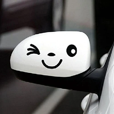 Image of Simply ST20 Winky Eye Image Decal Transfer Pack of 2 Stickers, Turn Your Wing Mirrors Into Winking Faces, Easy To Apply &amp; Stylish Packaging, Brighten Up Vehicle