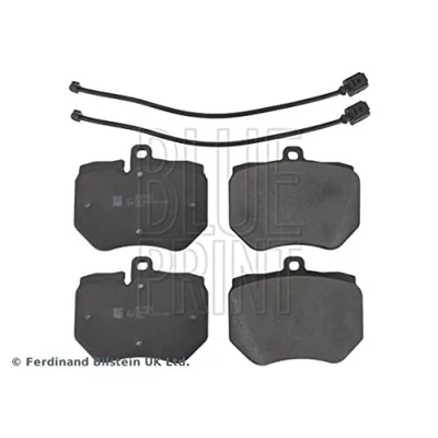 Image of 4L0698151A, 4L0698151B Brake pad set BLUE PRINT ADV184242 Front Axle incl. wear warning contact AUDI: Q7