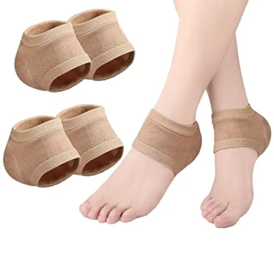 Image of Heel Protectors 3 Pairs Men Women Gel Cups Cushion Support for Plantar Fasciitis Pain Achilles Tendinitis Pads