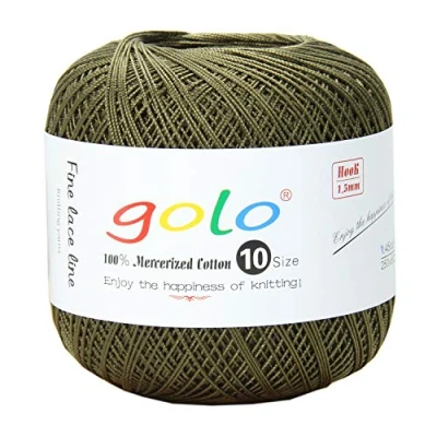 Image of golo Crochet Thread Size 10 for Hand Knitting Yarn Crocher (Bronze 607)