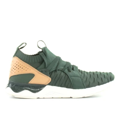 Image of ASICS Gel Lyte V Sanze Green Textile Womens Lace Up Trainers H899N 8282