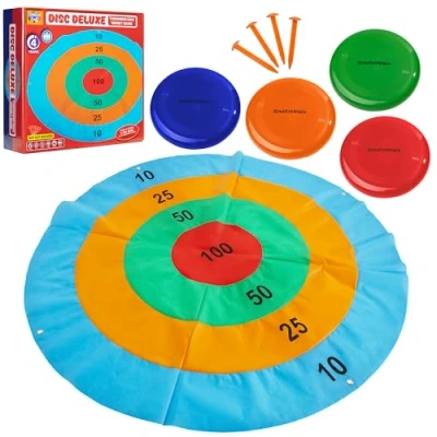 Image of KreativeKraft Disc Throwing Game for Kids and Family, Outdoor Target Summer Garden