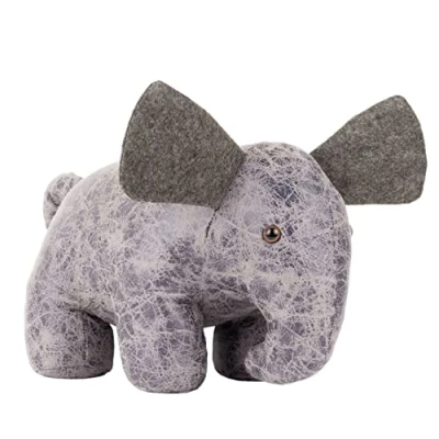 Image of Paoletti Ernest Elephant Faux Leather Novelty Doorstop