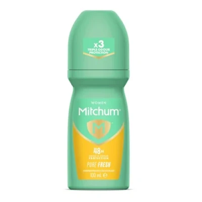 Image of Mitchum Women 48HR Protection Roll On Deodorant &amp; Antiperspirant (100ml) Pure Fresh, Dermatologist Tested