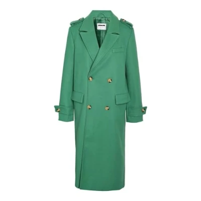 Image of Noisy may Women&#039;s Nmviolet LDS L/S Strap Coat Noos Long, Foliage Green, XS