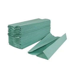 Image of 2Work 1 Ply C Fold Hand Towels Green (Pack of 2880) KF03801