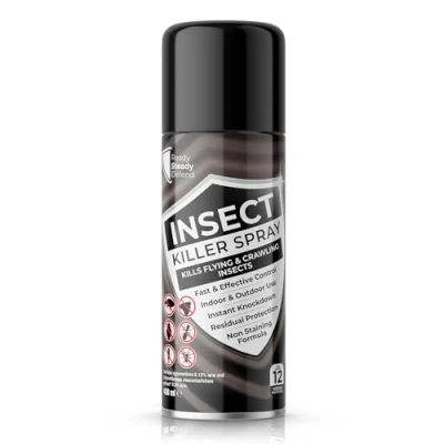 Image of Insect Killer Aerosol Spray 400ML Effective Fly Spray, Spider Repellent, Bed Bug Moth, Flea, Silverfish &amp; Ant Ultimate Home for Indoor and Outdoor Pest Control