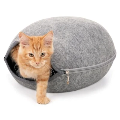 Image of Trixie 36316 Luna Cuddly Cave, felt, 40 x 24 46 cm, light gray