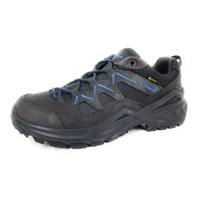 Image of Lowa Sirkos EVO GTX Hiking shoes, Men&#039;s, Size: 7, Graphit/blau Leather and textile