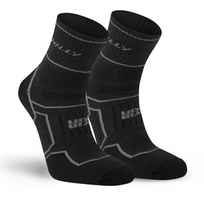 Image of Hilly, Twin Skin, Anti Blister Anklet Med Cushioning, Black/Anthracite, XL