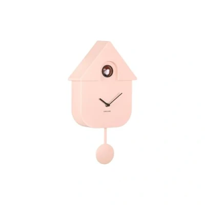 Image of Karlsson Pendulum Modern Wall Cuckoo Clock (Soft Pink KA5768LP)