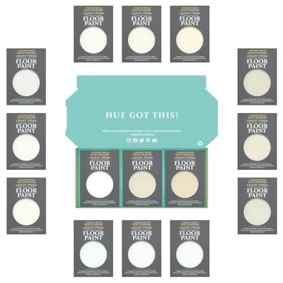 Image of Rust Oleum Chalky Floor Paint in Matt Finish Elegant Whites Tester Box