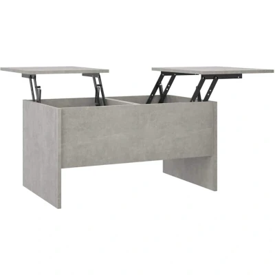 Image of vidaXL Coffee Table Concrete Grey 80x50x42.5 cm Engineered Wood