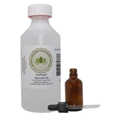 Image of Food Grade Hydrogen Peroxide 3% 250ml Pure Unstabilized H2O2 (H O H) with 30ml Bottle &amp; Pipette Top