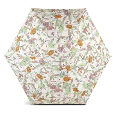 Image of RADLEY London Womens Ladies Girls Mini Telescope Foldaway Superlite Responsible Umbrella Regents Rose in Cream