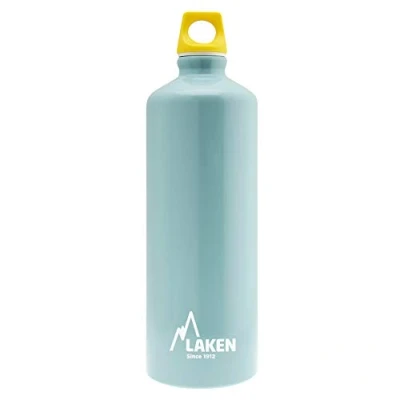 Image of LAKEN Futura Water Bottle with Narrow Mouth, Single Wall Lightweight Aluminum BPA Free, Leak Proof Screw Cap, 1 Litre, Light Blue