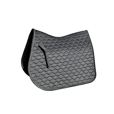Image of Rhinegold Velvet Hexagon GP Saddle Pad Full LavaGrey