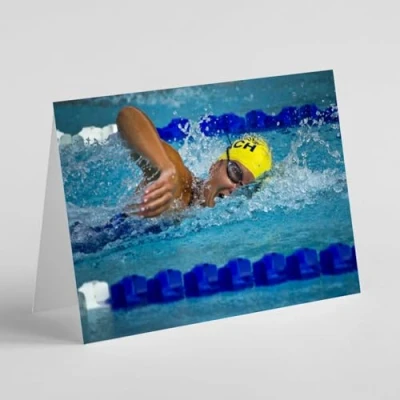 Image of Beebooh cards Person swimming in a pool birthday card