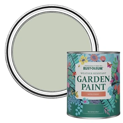 Image of Rust Oleum Green Mould Resistant Garden Paint In Satin Finish Aloe 750ml