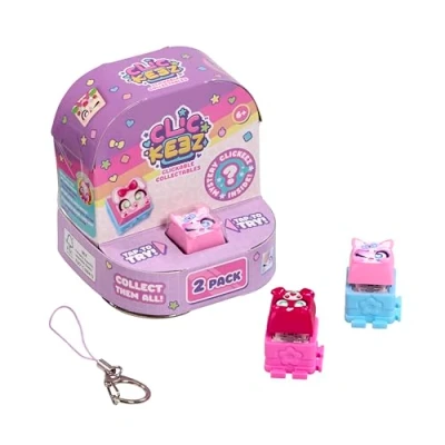 Image of Clickeez: Twin Pack Includes 2 Clickable Keyboard Collectibles! 70 Characters To Find, Cute Themes &amp; Rare Surprises Girls Gifts and Collectables Ages 6+