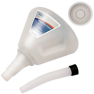 Image of Heavy Duty 1.7L Large Funnel With Filter &amp; Flexible Neck Car Engine Liquid/Petrol