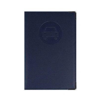 Image of Color Pop Car Paper Holder for French PVC Grey Card and New Driving Licence 13.7 x 9 cm Navy Blue