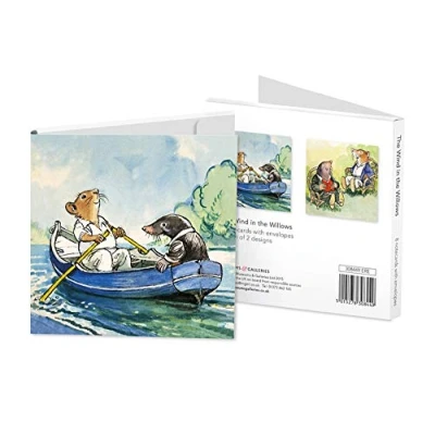 Image of Museums &amp; Galleries Wind in the Willows Pack of 8 Art Greeting Cards with White Envelopes (12.3 x 12.3 Cm)