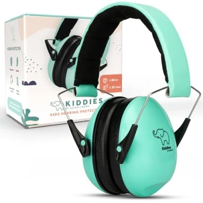 Image of Schallwerk ® Kiddies Ear Defenders, Hearing Protection Children (Green) Noise Headphones Mini Earmuffs Ideal for Everyday Life, Parties &amp; Celebrations, Sports Music